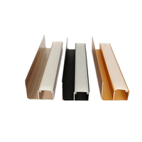 Profilé LED moderne en aluminium, bandes décoratives d'angle, garnitures de carrelage, canaux d'extrusion, bandes métalliques lumineuses en stock