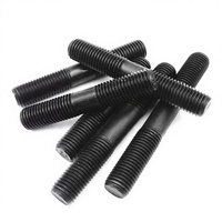 Double-end Carbon Steel Threaded Rod M14-M30 DIN975 Standard Metric Thread Grade 8.8 Black Zinc Plated Finish None Nuts