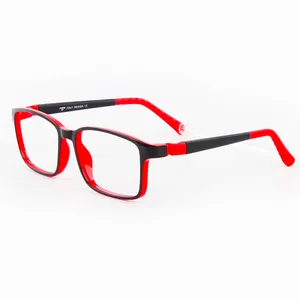 新款无螺丝可弯曲TR90硅胶男士柔性运动儿童眼镜架可互换儿童眼镜