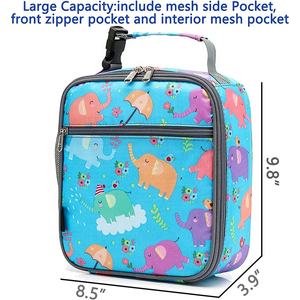 Fiambrera con aislamiento duradero <span class=keywords><strong>para</strong></span> niños, bolsa de almuerzo escolar con forro acolchado, mantiene la comida caliente y fría, resistente al agua durante mucho tiempo - Product Image 2