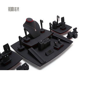 New Standing <strong>Jewelry</strong> Display Set Luxury Showcase <strong>Tray</strong> Black Display <strong>Jewelry</strong> Necklace Display