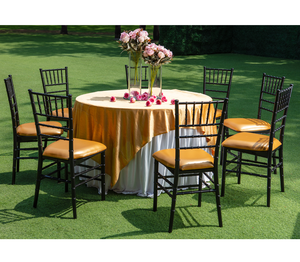 Sillas modernas de hotel personalizadas ecológicas negras Chiavari de alta calidad para bodas, fiestas, salones y villas, venta al por mayor de fábrica - Product Image 2