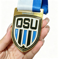 Médailles sportives de la Ligue Universitaire, médailles d'attribution académique et athlétique personnalisées, plaquées, avec logo et couleur sur mesure, récompenses universitaires fabriquées en usine