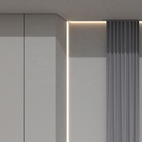 Profilé LED extrêmement étroit pour éclairage linéaire, encastré en aluminium, avec fente pour dissipation thermique