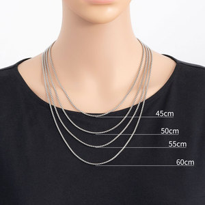 Collar de Cadena Minimalista de Acero Inoxidable PB063, Resistente al Agua y al Deslustre, para Colgantes, Unisex, para Hombres y Mujeres - Product Image 3