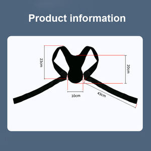 Ceinture de soutien dorsal confortable en néoprène réglable avec logo personnalisé, correcteur de posture et de colonne vertébrale - Product Image 6