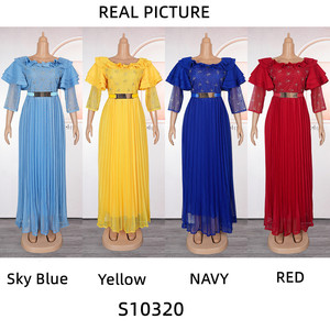 Hợp Thời Trang Trang Phục Chính Thức Cho Phụ Nữ Thanh Lịch Ren Bead A-Line Dài Nhà Thờ Ăn Mặc Phụ Nữ Cộng Với Kích Thước xếp li Váy Áo Dubai Femme - Product Image 6