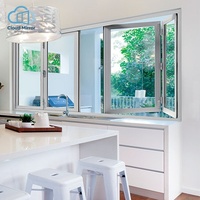 Fenêtre coulissante en PVC, grande fenêtre fixe en vinyle pour vue panoramique, maison moderne, exportation à l'étranger