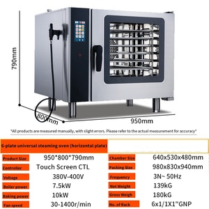 Four combiné électrique professionnel en acier inoxydable 304, vapeur et cuisson 2-en-1, 2 à 40 plateaux pour boulangerie - Product Image 4