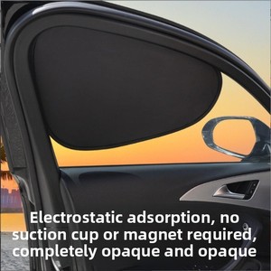 Parasole Statico in Vinile <span class=keywords><strong>per</strong></span> Finestrini Laterali <span class=keywords><strong>Auto</strong></span> - Tenda Isolante dal Calore e Anti-UV con Design Personalizzabile a Colore Unico - Product Image 2