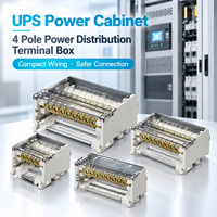Boîtier de jonction à 4 pôles avec couvercle transparent pour armoire de distribution d'alimentation UPS