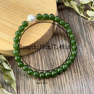 Bijoux élégants en pierre naturelle pour le calme et la positivité, breloque vintage en perles de jade de Taiwan pour Valentient - Product Image 6