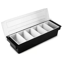 Boîte de rangement en plastique à compartiments, plateau de service à fruits divisé, boîte de rangement séparée pour les garnitures des salons de thé au lait
