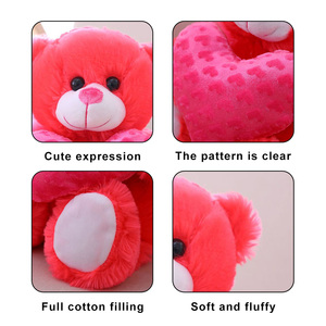 ตุ๊กตาหมีวาเลนไทน์ขายส่ง ขนาด 30 ซม. ผ้าพลัฌนุ่มพิเศษ บรรจุใยฝ้าย PP ช่วยคลายเครียด - Product Image 5