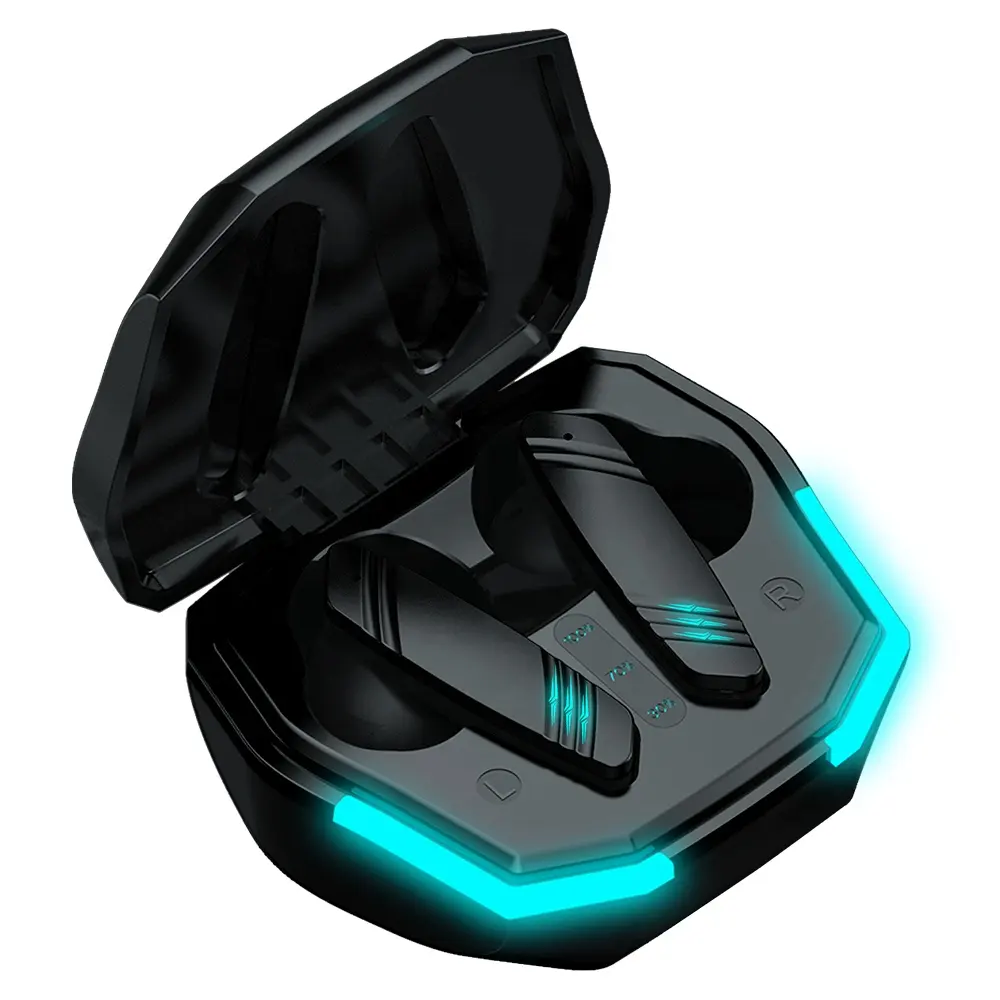 AGETUNR S31 TWS Earbud Gaming, Headphone True Wireless Latensi Rendah Warna-warni Lampu Suasana Dalam Telinga Tampilan Led