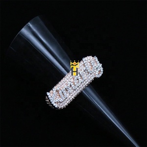 Double Plated Custom Icy <strong>Name</strong> <strong>Ring</strong> <strong>Personalised</strong> Hip Hop Full Iced Out Jewelry Letter <strong>Ring</strong> - Product Image 2