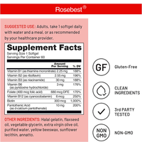 Complément alimentaire en gélules molles de vitamine B complexe à spectre complet, vegan, haute puissance, marque privée OEM, pour l'énergie et le soutien du système nerveux