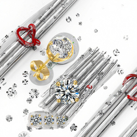 Pendientes de tuerca CZ de moda en América, con piedra de moissanita redonda y colorida, de plata Tai, corte princesa, joyería para la oreja, regalo para bodas y fiestas