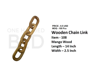 Natural <b>Wooden</b> Chain Link Set Lightweight Wood Links Suitable For DIY Crafts Creative Home And Accessory Designs From India - Product Image 5