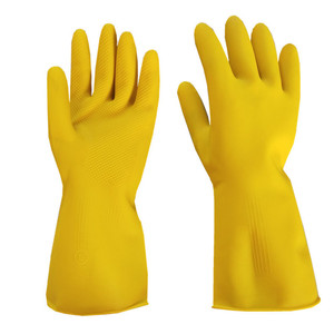 Guantes de látex resistentes a ácidos y álcalis, guantes de látex de caucho engrosados para tareas domésticas, lavado de cocina, lavado de platos. - Product Image 1