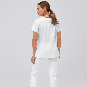 Vente en gros bon marché blanc <span class=keywords><strong>tunique</strong></span> de beauté uniforme de spa gommages médicaux à la mode haut de gamme gommages médicaux - Product Image 4