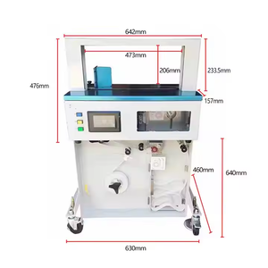 Máquina Automática de Flejado Vertical para Cajas, Revistas y Paquetes, Utiliza Papel y Cinta de OPP - Product Image 1