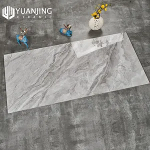 Sıcak satış 750x1500mm tam vücut mermer bak koyu açık gri beyaz parlak cilalı sırlı porselen döşeme fayans - Product Image 5