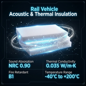 Schiuma di Melamina per Isolamento di Veicoli Ferroviari Certificata EN45545, Grado HL3, Schiuma Acustica Personalizzata - Product Image 5