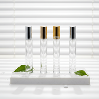 Flacon de parfum d'huile essentielle rechargeable 10ml Cylindre de pulvérisation Base en verre Col à vis Faible quantité minimale de commande Stock Flacon de parfum