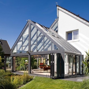 Manufacturer Glass <strong>House</strong> Panoramic View Aluminum Alloy Sunrooms Double Tempered Glass Modern Design Scenic Viewing Prefab <strong>House</strong> - Product Image 4