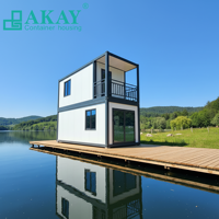 Maison préfabriquée de luxe Akay Original Factory Portable Casa, maison mobile préfabriquée, dortoir, maison modulaire détachable en conteneur