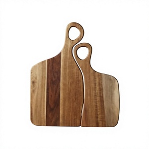 Planche à découper en bois écologique, forme rectangulaire, épaisseur 1,5 cm, poignée pour couteau, durable, réutilisable, passe au lave-vaisselle, non toxique - Product Image 6
