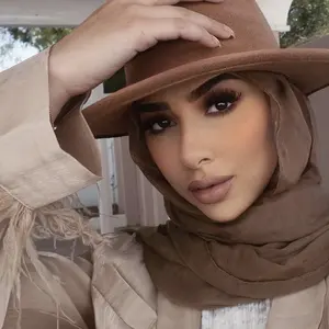 Luxury Cotton Viscose Soft Hijab Scarf Solid Color Muslim Long Shawls Wrap Malaysian Headscarf Pashmina Foulard Femme