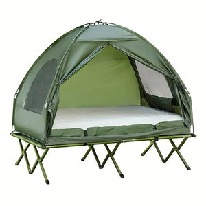 Lit de camp pliable léger pour l'extérieur, tente de camping à poteaux <span class=keywords><strong>en</strong></span> aluminium, double couche, hors sol, pour la pêche - Product Image 2