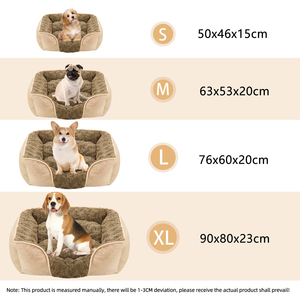 Maßgefertigtes Großes Neues Design Luxus Bequem Umweltfreundlich Kunstfell Einfarbig Winter Rechteckig Weiches Hundehütten-Kissen Haustier-Sofa-Bett - Product Image 6