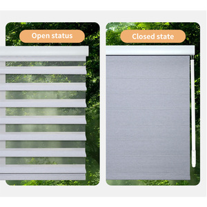 Persiana Vertical Tipo Romana con Diseño de Mariposa, Persiana Enrollable de Gasa, Cortina Deslizante de Doble Capa Ecológica Integrada para Ventana de Dormitorio o Estudio - Product Image 4