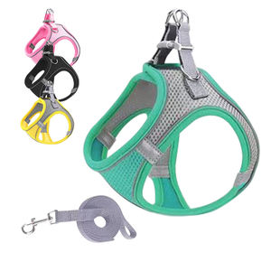 Famicheer baskı kendi hiçbir çekme mavi ve altın köpek koşum ayarlanabilir özel açık ayarlanabilir köpek evcil hayvan koşumu - Product Image 1