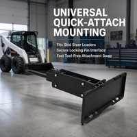 Attache-fourche pour mini-chargeuse compacte de 1200 kg avec fourches de 46 pouces et attelage de remorquage pour balles de foin, bois et remorquage de remorques