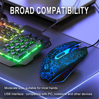 Logo Pola Keren yang Dapat Disesuaikan, Lampu Bernapas 6D Warna-warni, Mouse Gaming/Kantor Kabel Optik USB, DPI Dapat Diatur, Stok Tersedia