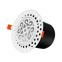 Grille d'aération ronde encastrable ABS, réglable, pour système de ventilation domestique, installation discrète et minimaliste