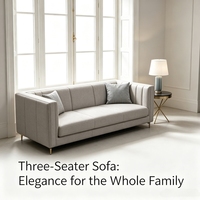 Modernes Hellgraues Kanalgestepptes Sofa-Set aus Kunstleder mit Farbenfrohen Kissen für Hotel- und Villen-Wohnzimmermöbel