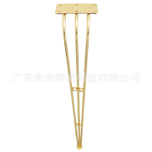 Yijun Long <b>Table</b> <b>Legs</b> 966 Gold Plated Metal Heavy Duty Modern Minimalist Furniture Hardware - Product Image 5