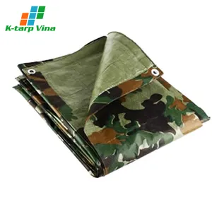 Production personnalisée de feuilles de bâche en PVC HDPE PE Camoufla Bâche en plastique de taille de rouleau avec services d'impression et de découpe - Product Image 1