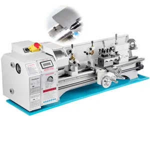 High Quality Metal Lathe Mini Lathe 8.7"x29.5" 1.1KW for Counter Face Turning Drilling ADJUSTABLE TAILSTOCK