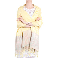 Châle Bohème Ethnique Jacquard Paisley en Viscose avec Franges et Pompons, Écharpe Pashmina pour Femme, Idéal pour Voyages au Népal, Photo, Voile Musulman, Hijab, Foulard