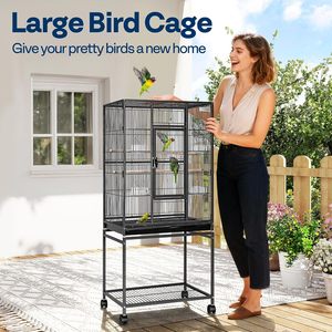 Cage à oiseaux en métal grande capacité multifonctionnelle pour l'intérieur et l'extérieur, structure métallique écologique - Product Image 6
