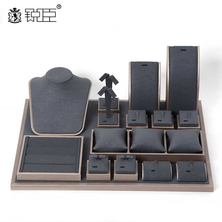 Jewelry Store Fashion Velvet Jewelry Display Rack Sets
