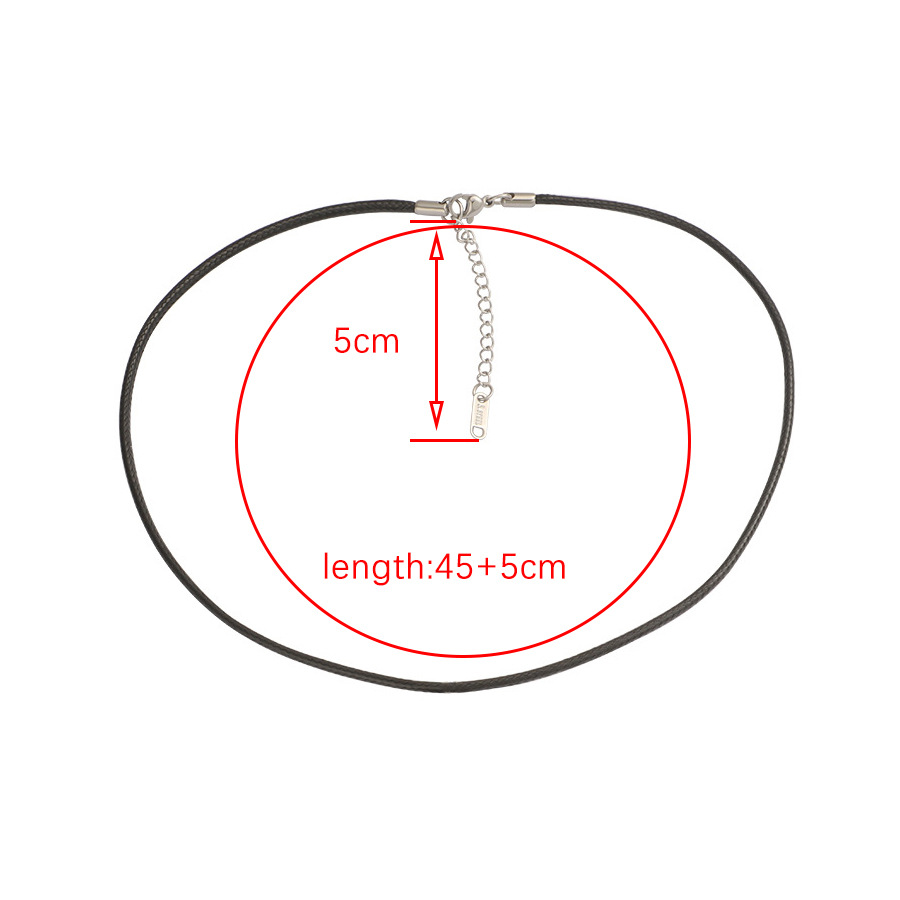 Collier de cordon en cuir: 45 + 5CM