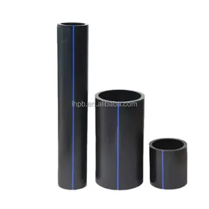 ท่อ PE100 HDPE สีดำ ขนาด 50 มม. 63 มม. 200 มม. PN6 Bar SDR26 สำหรับระบบประปาและระบายน้ำ แบบเชื่อมชนด้วยความร้อนแรงดันสูง - Product Image 4