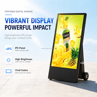 Écran LCD numérique portable d'extérieur, alimenté par batterie, rechargeable, longue autonomie (10 heures), verre trempé entièrement laminé